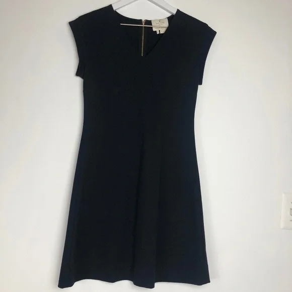 kate spade | Dresses | Kate Spade New York Black Ponte Aline Dress |  Poshmark